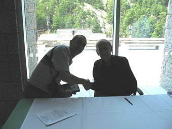 Otto Bochman with George McGovern at Mount Rushmore Otto Bochman with George McGovern at Mount Rushmore
