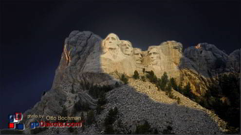 Mount Rushmore National Memorial was fitted with new evening lighting. Mount Rushmore National Memorial was fitted with new evening lighting.