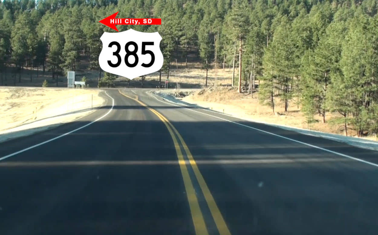 Junction of Sheridan Lake Road and Hwy 385