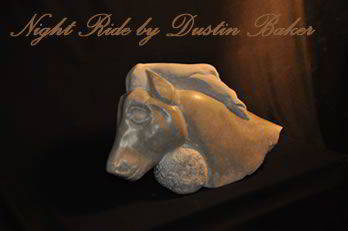Night Ride is another example of artistic ability by sculptor Dustin Baker Night Ride is another example of artistic ability by sculptor Dustin Baker