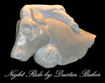 Night Ride is a sculpture by Dustin Baker Night Ride is a sculpture by Dustin Baker