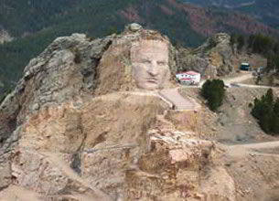 Aerial view of Crazy Horse Monument South Dakota 2011 Aerial view of Crazy Horse Monument South Dakota 2011